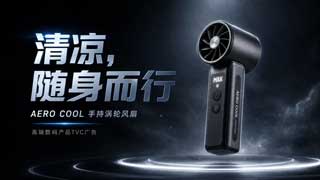 手持风扇高端数码产品TVC广告模板